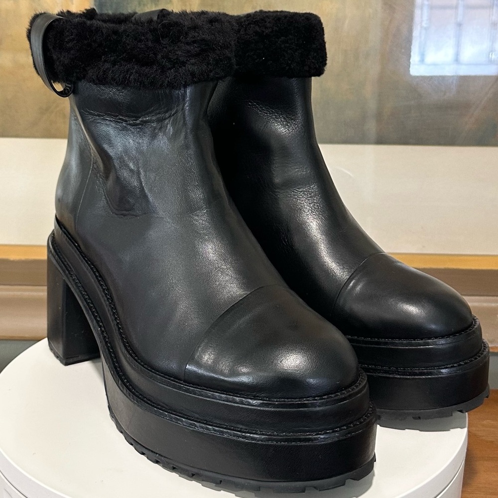 🌹CULT GAIA🌹 Black Raine Genuine Sherling Cuff Boot Size: 41.5 - Picture 7 of 15